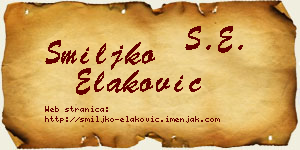 Smiljko Elaković vizit kartica